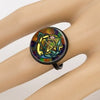 Gothic Glass Witchcraft Adjustable Ring